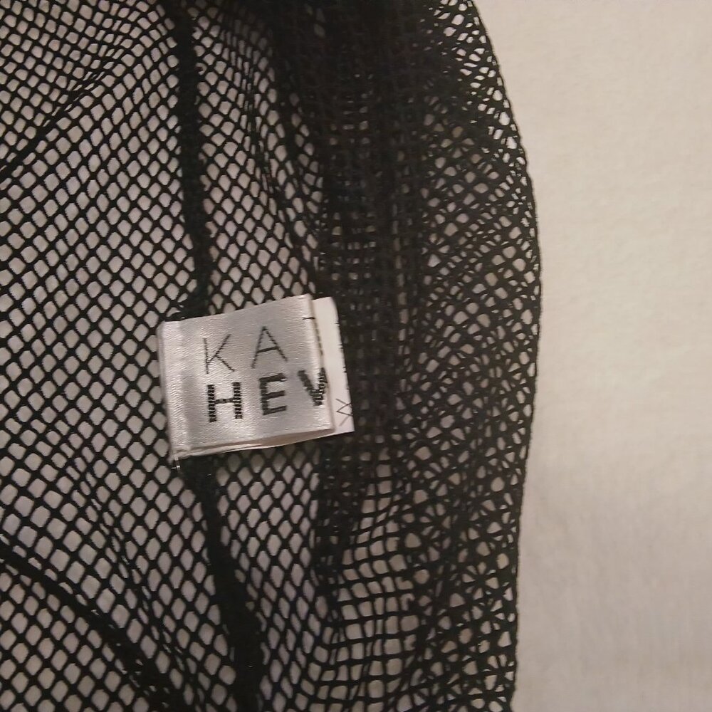 Kate Hewko 💗 Womens Long Sleeve Higher Neck Black Mesh Top 💗 - Picture 14 of 14